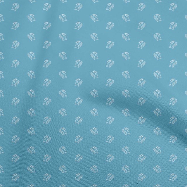 Tissu Bleu Turquoise en Mousseline de Soie de Pomme Robe de Fer Minimal Rétro Tissu Imprimé Tissu par la Cour 42 Pouces de Large