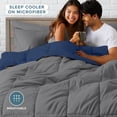 thumbnail image 6 of Bare Home 5-Piece Reversible Bed-in-a-Bag - Premium 1800 Collection - Queen, Dark Blue/Gray Comforter with Gray Sheet Set, 6 of 10