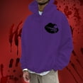 thumbnail image 2 of NLLSHGJ Chandail à Col Rond pour Hommes Chandail à Capuche Imprimé Os et Lèvres Athleisure Chandail à Capuche Hauts Chandails en Molleton Graphiques pour Hommes, 2 of 4