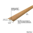 thumbnail image 3 of M-D Building Products 46145 1-1/2 In. X 72 In. Oak Aluminum METAL DECOR® Multi Floor Transition, 3 of 7