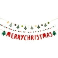 thumbnail image 2 of Dvkptbk Textile Pull Flags Christmas Decorations Flags Flowers Hanging Ornaments Scene Layout Lights Window Surrounding Feeling Hanging Flags Christmas Tree Small Pendants Christmas Decorations, 2 of 6