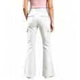 thumbnail image 3 of Grblisyd Girls Flare Leg Uniform Pants High Waist Dress Bell Bottoms with Pockets Kids School Stretch Pants for Teen, 3 of 4