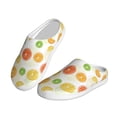 thumbnail image 2 of Daiia Colorful Lemons Print Women’s Fuzzy Slippers Memory Foam Lightweight House Shoes Cozy Loafer Flannel House Shoes-37/38, 2 of 7