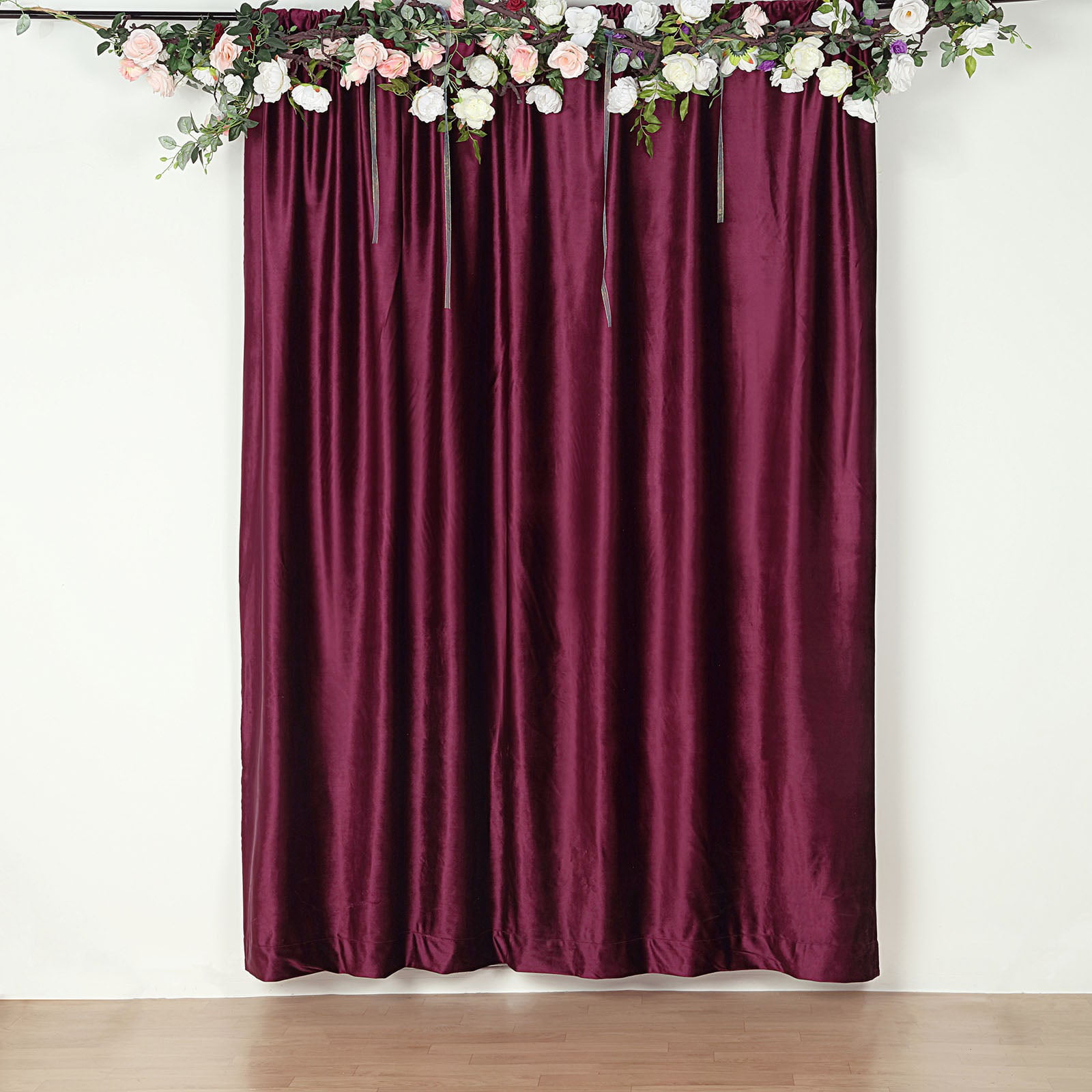 Gray 12 ft H Long Velvet Curtain Custom Made Stage Backdrop Muslin Panel Drape 