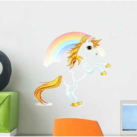 - Unicorn Wall Decal Mural by Wallmonkeys Vinyl Peel and Stick Graphic for Girls (12 in W x 12 in H)