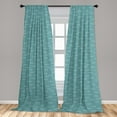 thumbnail image 5 of Ambesonne Wave Curtains, Sea Animals Calm Doodle Art, Pair of 28"x63", White and Pale Teal, 5 of 5