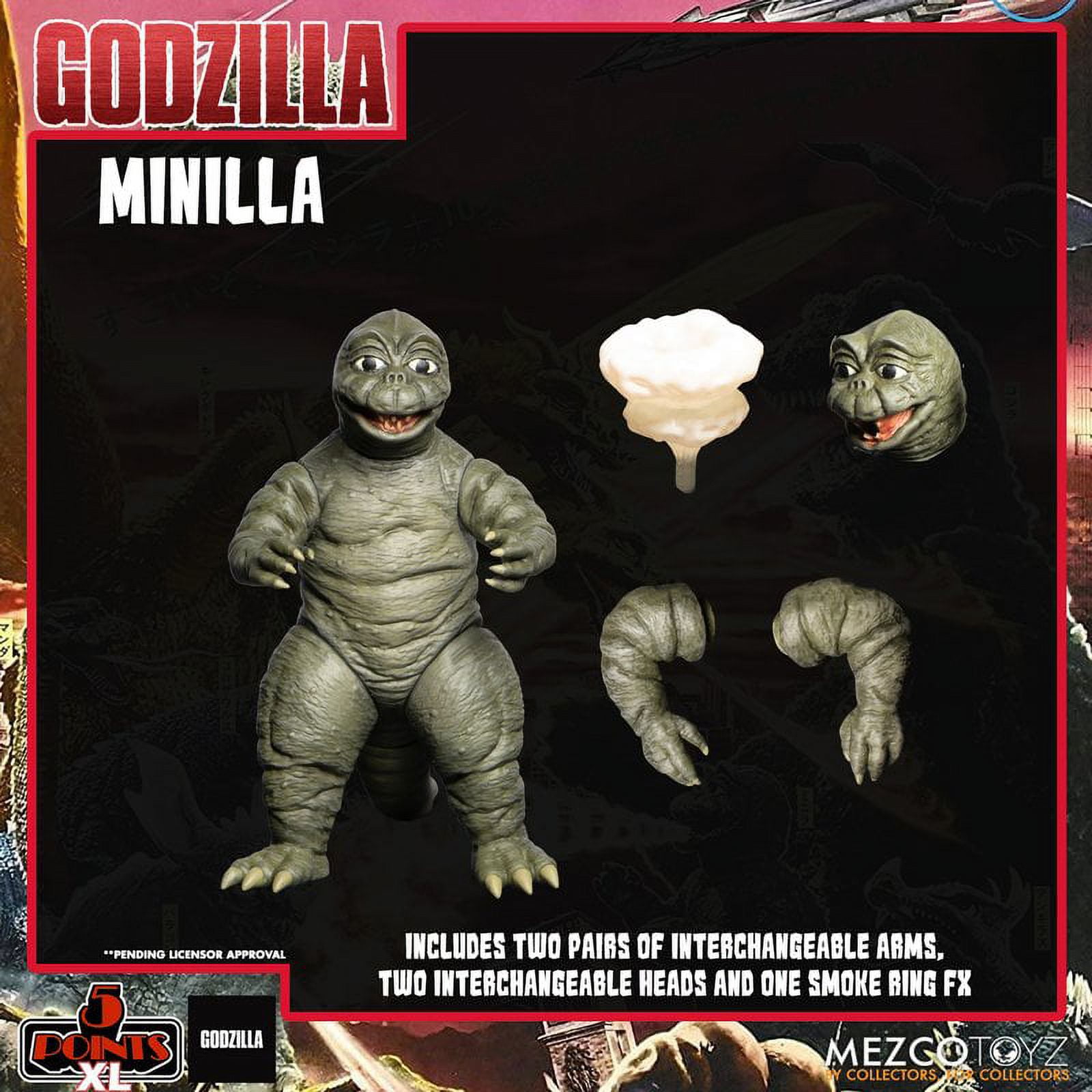 Mezco Godzilla: Destroy All Monsters (1968) - Conjunto redondo com 2 caixas  : : Brinquedos e Jogos