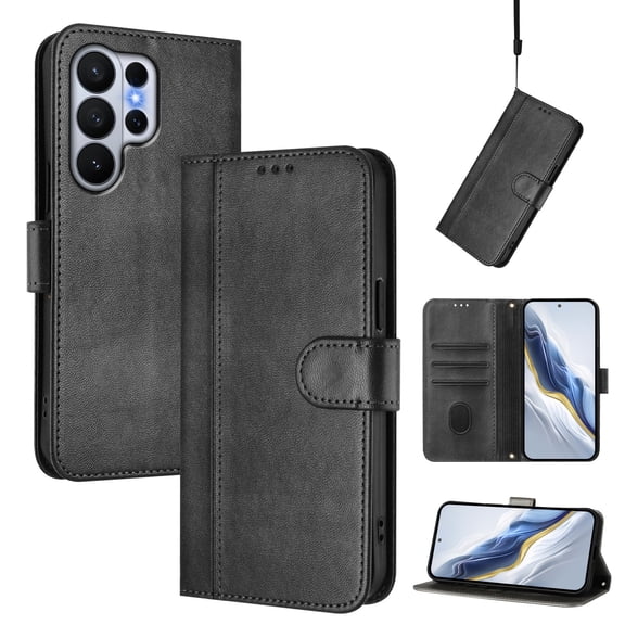 Decase Wallet Case for Samsung Galaxy S26 Ultra,Shockproof TPU Inner Shell,Elegant PU Leather Flip Protective Cover with Card Slots and Cash Pocket,Black