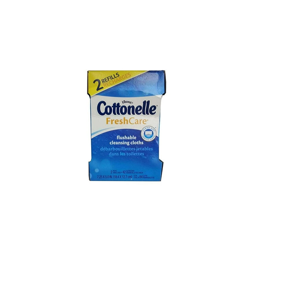 Kleenex Cottonelle Fresh Care Flushable Cleansing Cloths, White, 84 ct ...