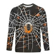 thumbnail image 5 of YOIAVAIOY Mens Spooky Season Shirt Halloween Ghost Graphic T Shirt Long Sleeve Sweat Shirts Fall Holiday Pullover Tops Y2k Trendy Clothes Black XXL, 5 of 5