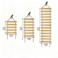 thumbnail image 3 of WeeWhimsy Adjustable Cat Ladder & Bridge Multi-Functional Wall Furniture Climbing Frame Sisal-Rope Wrapped Rungs for Climbing Indoor Cats, Small Pet Cage Accessories (Wood), 3 of 8