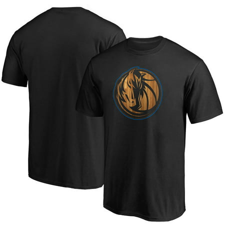 Men's Fanatics Branded Black Dallas Mavericks Hardwood Logo T-Shirt