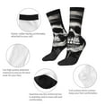thumbnail image 3 of Xecao Black White Hat Skull Pattern Sport Socks for Women and Men Crew Socks Sporty Calf Socks Casual Socks, 3 of 6