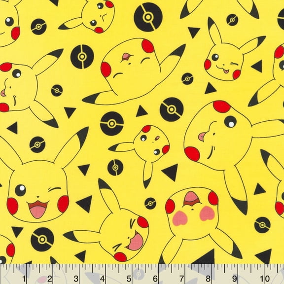 Pokémon™ Playtime Pikachu Cotton Fabric