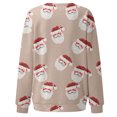 thumbnail image 5 of Bdfzl Mode Automne 2023 Noël Pull Col Rond Imprimé Manches Longues Confortable Blouse Chandail en Molleton Kaki m, 5 of 5