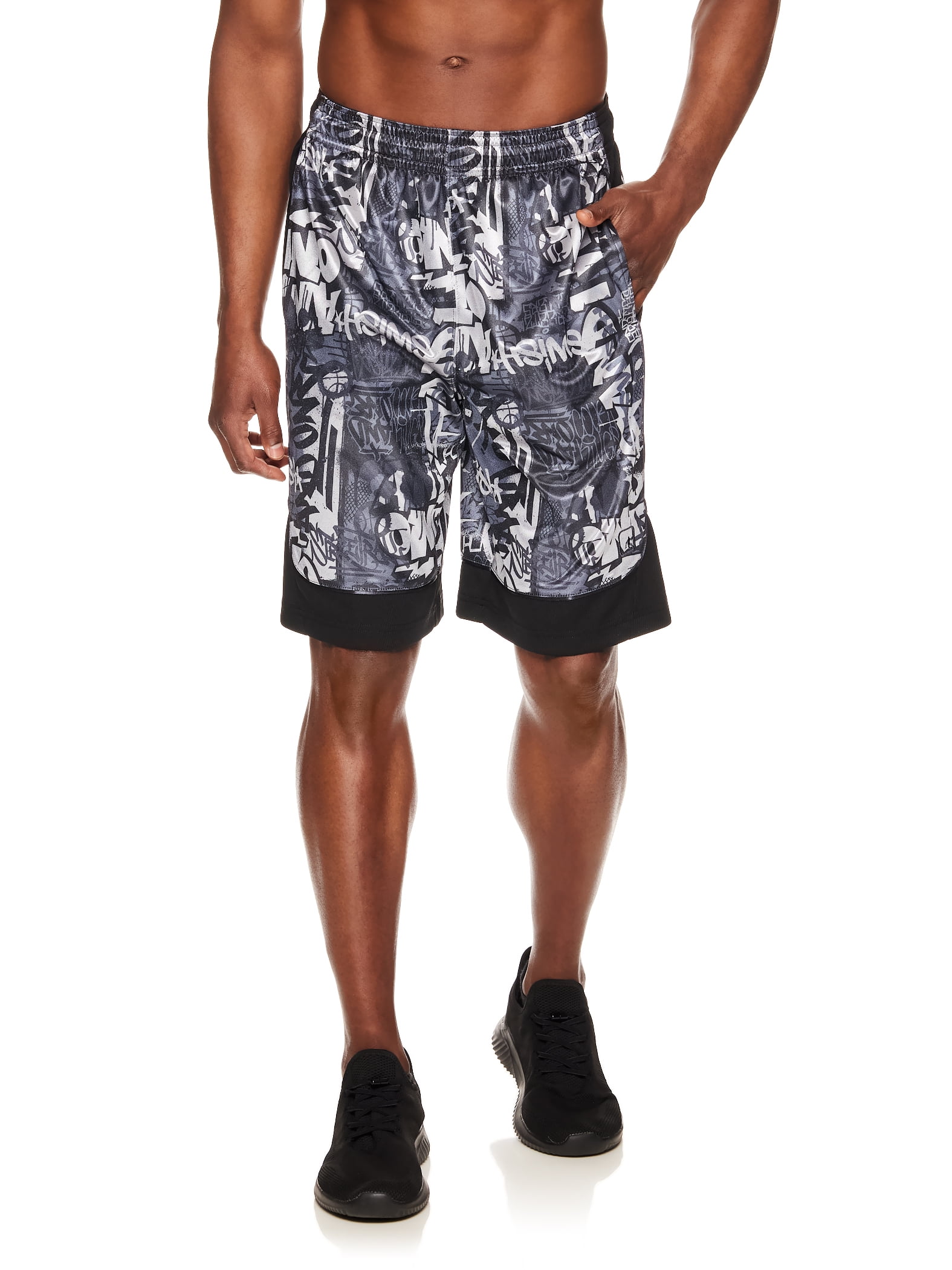 And1 Men's and Big Men's All Court Basketball Graffiti Shorts