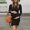 Black, variant on Joau Women's Maternity Bodycon Dress Side Ruched Long Sleeve Round Neck Dress Pregnancy Clothes for Casual Wear or Baby Shower