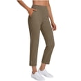 thumbnail image 5 of Blmnix High Waisted Pants for Women Athletic Pants Cotton Pants Pleated Pajamas Cropped Yellow Slim Straight High Snowpants for Womens,S, 5 of 9