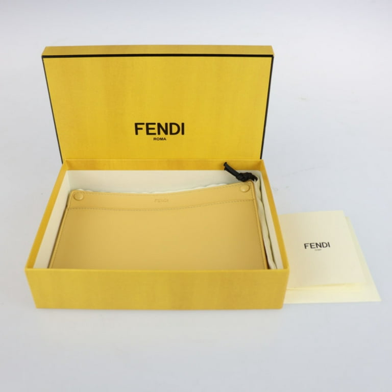 Pre-Owned FENDI Fendi Peekaboo Pocket Pouch 7AR907 Nappa Leather