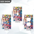 thumbnail image 7 of Yayeee Blank Wall Plate Cover 1-Gang 4.5"x2.7" Home Unused Decorative Outlet, Light Colorful Circles, 7 of 7