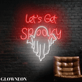 thumbnail image 2 of Glowneon Let's Get Spooky Neon Wall Decor, Ghost Halloween Scary Sign, 2 of 5