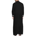 thumbnail image 3 of Yaoyar Mens Arab Robe Muslim Clothing Long Sleeved Round Neck Henley Shirts Kaftan Short Sleeve Lounge Plain Gown Shir, 3 of 4