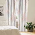 thumbnail image 2 of Ambesonne Pink 4-Panel Curtains, Art Marble Print Dreamy Lines, 56"x95", Blush Pale Cadet Blue, 2 of 3