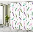 thumbnail image 5 of Ambesonne Modern Shower Curtain, Pastel Colored Feathers, 69"Wx70"L, Multicolor, 5 of 5