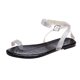 thumbnail image 2 of Sandalias planas con punta abierta y diamantes de imitación para mujer, sandalias cómodas, sandalias informales cómodas para la playa Wmkox8yii nm614, 2 of 9