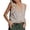 Khaki Tank Tops, variant on Women Casual Layered O-Neck Ruffle Button Front Tank Tops Blouse Summer Sleeveless Solid Color Comfort Versatile Ladies Camisole