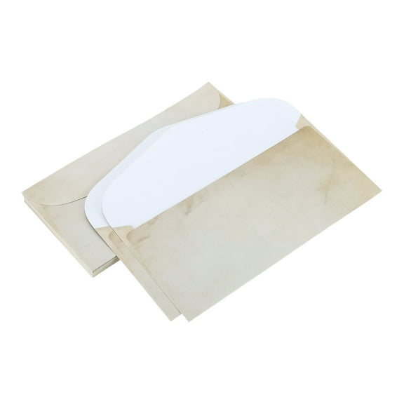 25 Packs Envelopes Vintage Stationery Aged Paper Khaki Stationery Old Fashion Paper -8.7x4 Inch