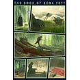 thumbnail image 2 of Men's Star Wars: The Book of Boba Fett Grogu Force Training With Luke Skywalker  Pull Over Hoodie Navy Blue Medium, 2 of 4