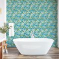 thumbnail image 4 of Ambesonne, Garden Scene Peel & Stick Wallpaper for Home, Peonies and Greenery, 13"x36", Pale Azure Blue Green, 4 of 5