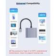 thumbnail image 6 of Duomigo USB C Dual HDTV Adapter, 2 Monitor Splitter, USB C Hub for Dual HDTV Docking Station for Laptops and Monitors, 6 of 8