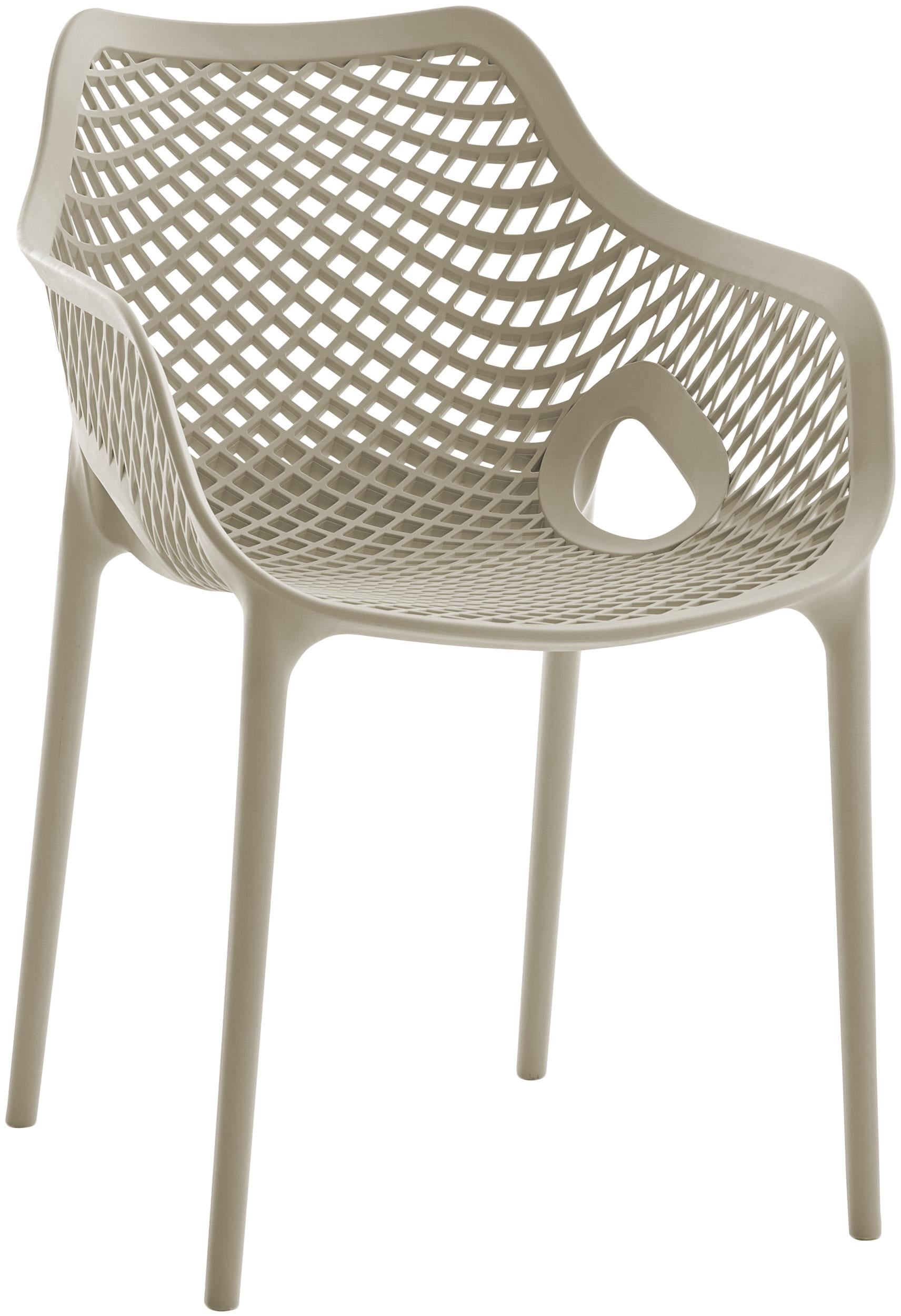 Meridian Furniture Mykonos Taupe Outdoor Patio Dining Chair (Set of 4)