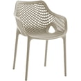 thumbnail image 2 of Meridian Furniture Mykonos Taupe Chaise de Salle à Manger d'Extérieur pour Patio (Ensemble de 4), 2 of 8