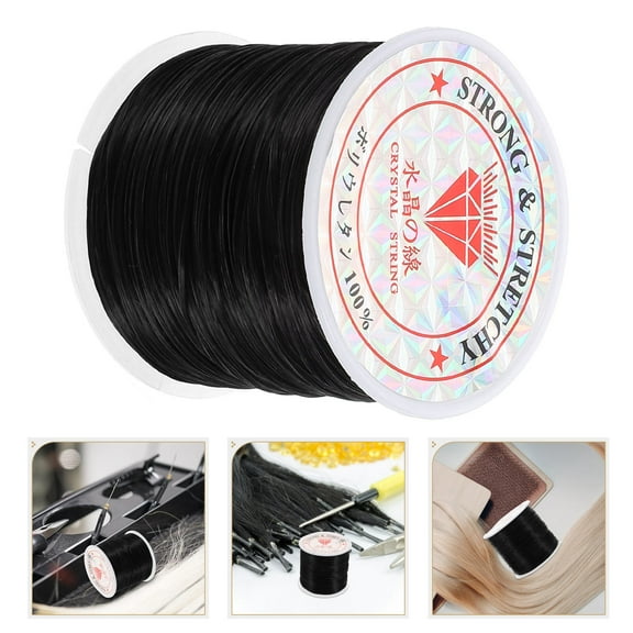 ibasenice Hair Extensions Wire ng for Women Black 1 Roll