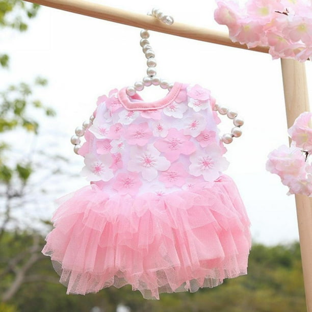 Dog Dress Pet Sweet Puppy Dresses Summer Pet Floral Gauze Princess Dress For Dogs And Cats Walmart