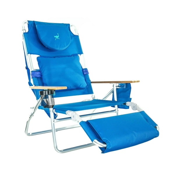 Ostrich Reclining Aluminum Beach Chair, Aluminium Reclining Folding Chair With Footrest