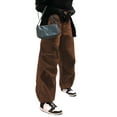 thumbnail image 1 of VISgogo, pantalones informales para mujer con cintura elástica, cordón ajustable, decoración de bolsillo, ropa suelta de verano VISgogo  moda, 1 of 5