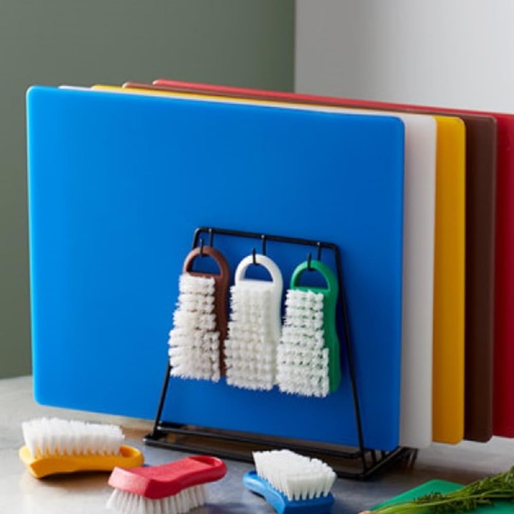 TrueCraftware- 24" x 18" x 1/2" Heavy Duty Wire Frame Cutting Board Rack (Fits) 6 Boards and 6 Brushes Cutting Board- Storage Cutting Board Rack Chopping Board Organizer Stand Holder Kitchen