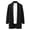 Black, variant on JTieacloth Sweater Jackets Men's Autumn And Winter Long Solid Color Slim Knit Cardigan Coat(Black)