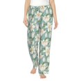 thumbnail image 2 of Picia Lilies Flowers Womens Soft Woven Cotton Elastic Waistband Sleep Pajama Pant Lounge Sleep Pant With Pockets And Drawstring-Medium, 2 of 9