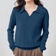thumbnail image 5 of AUNVITO Women's V-Neck Slim Fit Long Sleeve Knit Sweater with Lightweight Comfort, 5 of 8