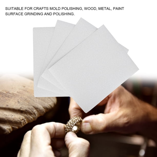 10 Hojas De Papel De Lija De Doble Uso En Seco Y Húmedo, Herramienta De Pulido De Superficies De Grano Alto Para Joyería, Accesorio De Pulido De Pintura De