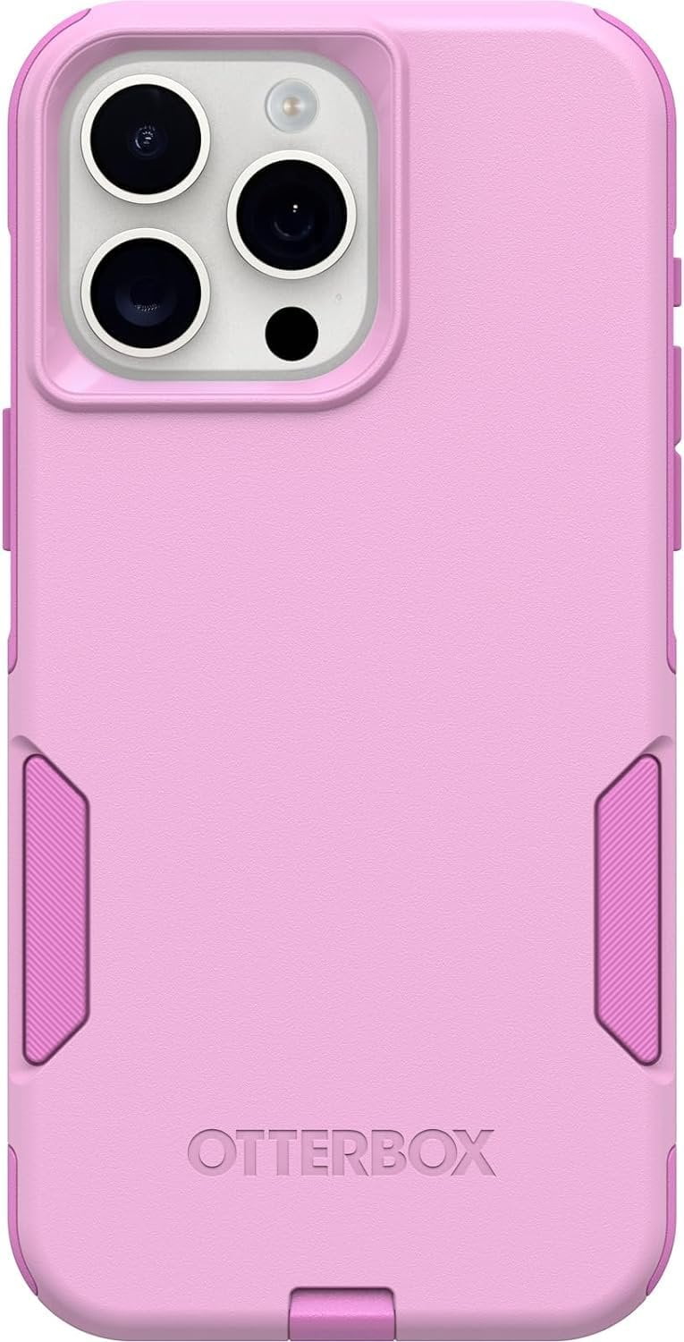 OtterBox iPhone 15 Pro Max Only - Commuter Series Case - Run Wildflower Pink - Slim & Tough - Pocket-Friendly - with Port Protection - Non-Retail Packaging