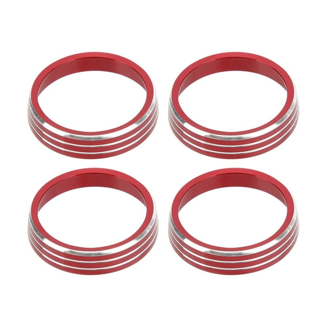 Uds. Perilla de ventilación de aire A/C anillos de adornos reemplazo de decoración de aleación de aluminio rojo para Honda VEZEL XRV