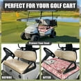 thumbnail image 4 of Yuyamidu Cute Ghost Dog Golf Cart Seat Covers Club Car, Pink Christmas Club Car Seat Blanket with Shortage Pockets, Snowflake Golf Cart Seat Towel Blanket Club Car Accessories for 2 Passenger Seat, 4 of 7