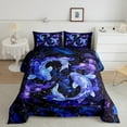 thumbnail image 2 of Manfei Goldfish Bedding Comforter Set,Constellation Horoscope Twin Comforter Sets,Purple Blue Ombre Bedding Set For Girls Boys,Luxury Bedroom Decor Reversible,2 Pieces, 2 of 8