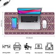 thumbnail image 5 of Long Mouse Pads for Desk,Brown Ethnic Pattern Desk Mats on Top Of Desks, Desk Mouse Pad Extra Large with 3mm Non-Slip Base and Stitched Edge for Gaming,Office,Work,Home 35.4"x15.7", 5 of 6